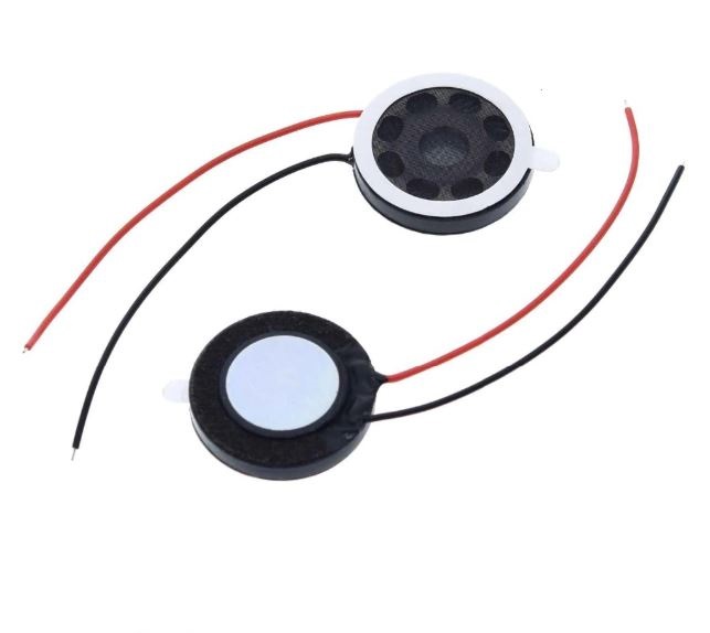ลำโพง ขนาด 20มม มีกาว2หน้า Speaker 1W 8 Ohm Thickness 4.2mm Acoustic Speaker F20 20MM Round Tablet Phone MP3 mobile phone With wire length 5cm