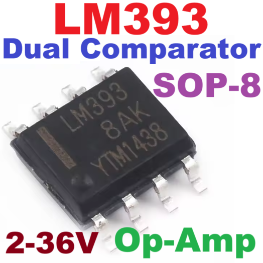 Op-Amp LM393 dual-channel Differential voltage comparator SOP-8
