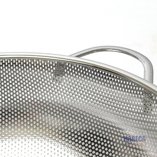 Round basket with holes and handles on both sides, 28.5 cm, super aluminum
