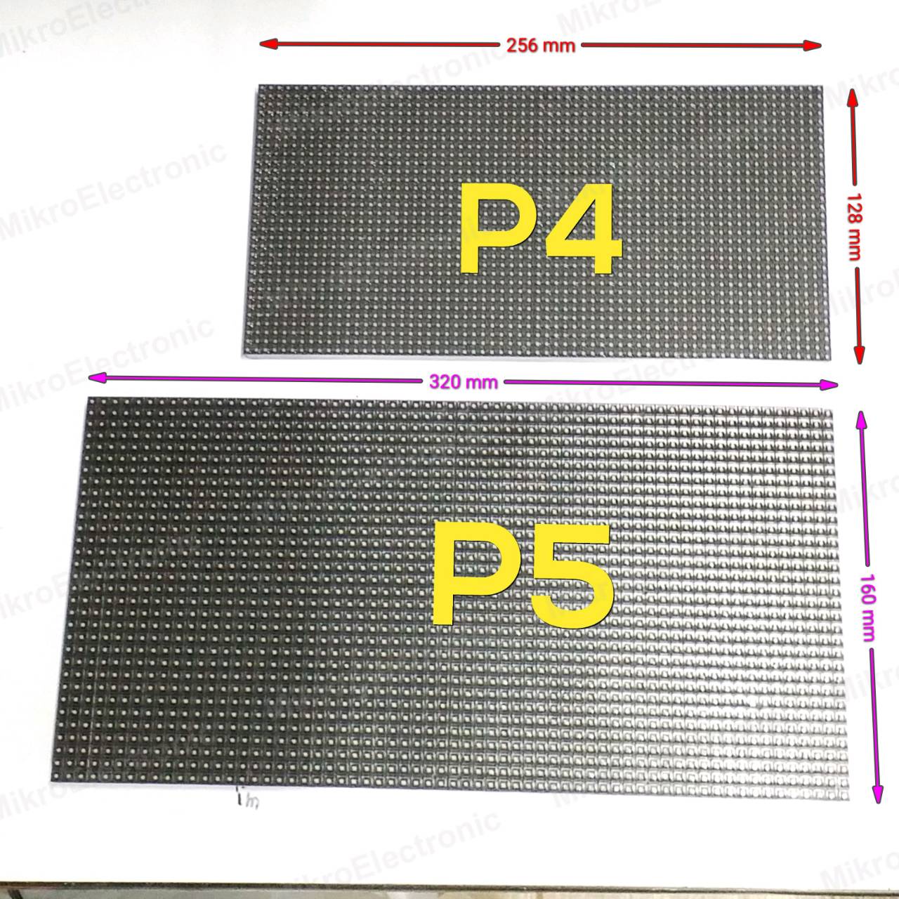 จอแสดงผล 64x32 pixel RGB สำหรับใช้ภายในอาคาร P5 Indoor full color HD LED panel ขนาด 320 x 160 mm