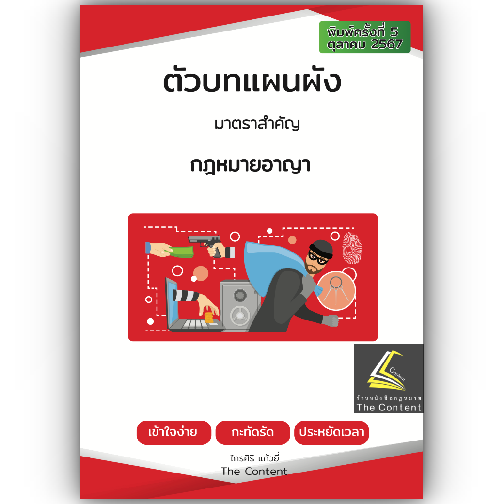 (ห่อปก) ตัวบท แผนผัง กฎหมายอาญา มาตราสำคัญ The Content