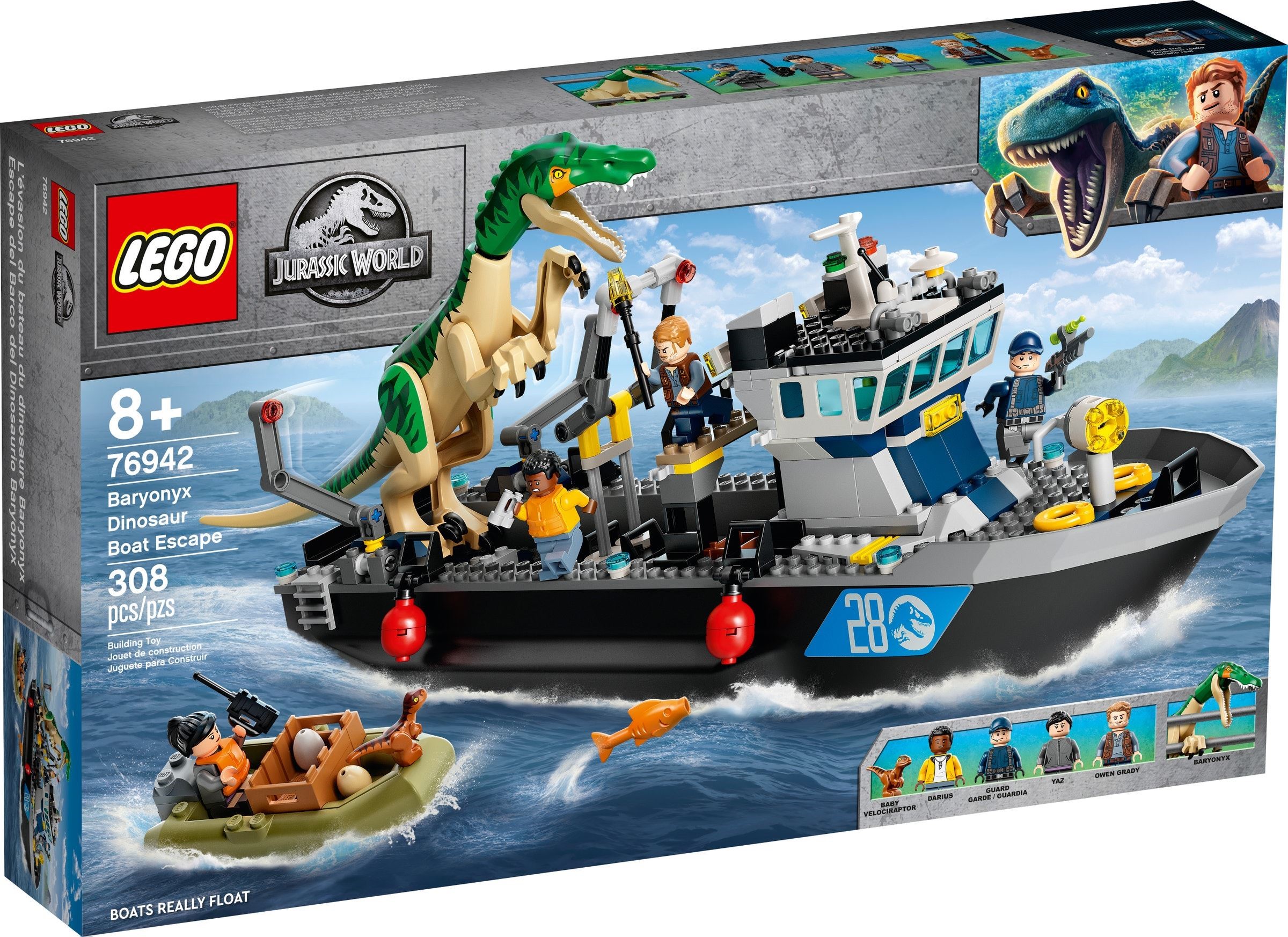 LEGO JURASSIC WORLD เลโก้ 76942 Baryonyx Dinosaur Boat Escape