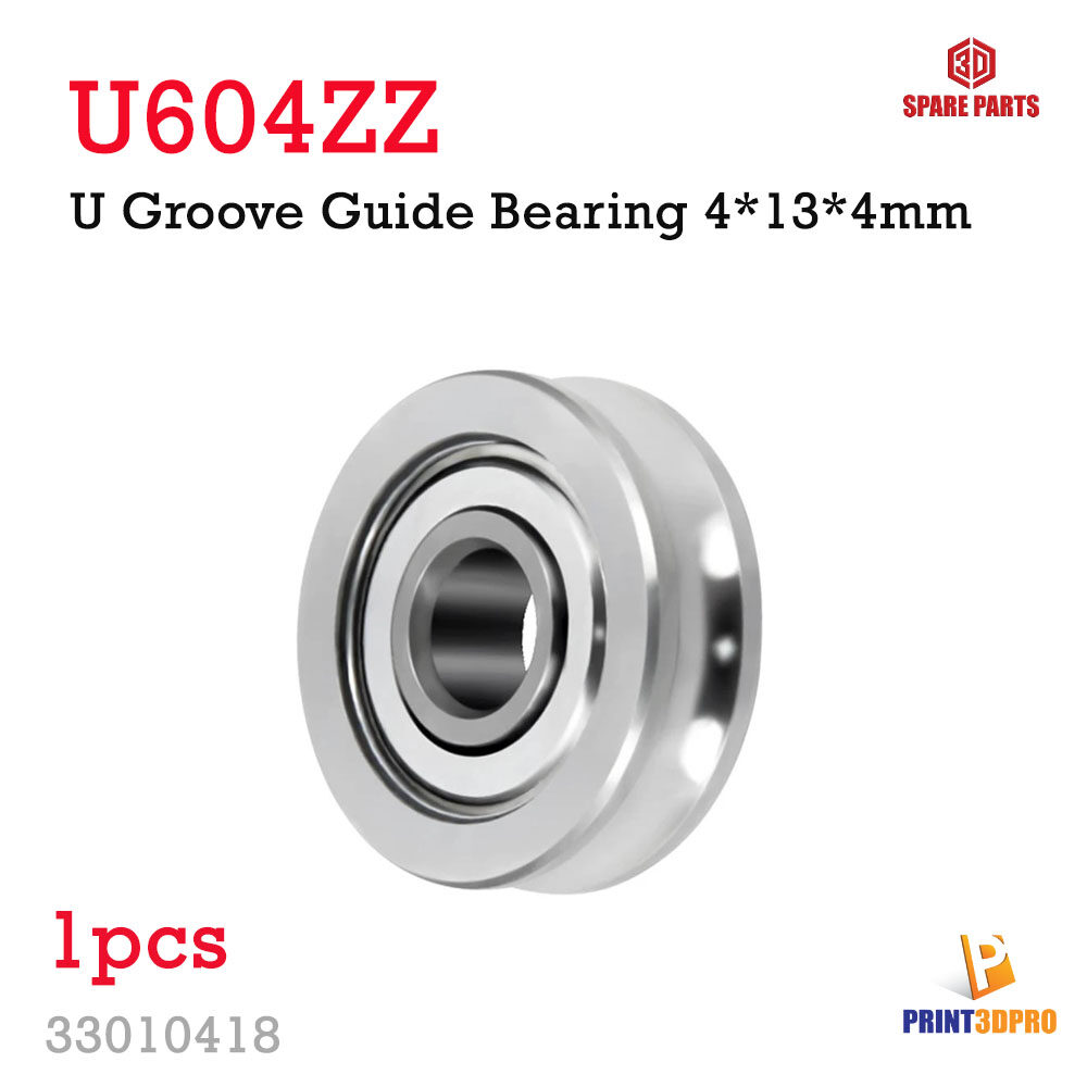 3D Part U604ZZ U Groove Guide Wheel For 3D Printer Extruder Bearing 4x13x4mm Ball Bearings 3D Printer Parts