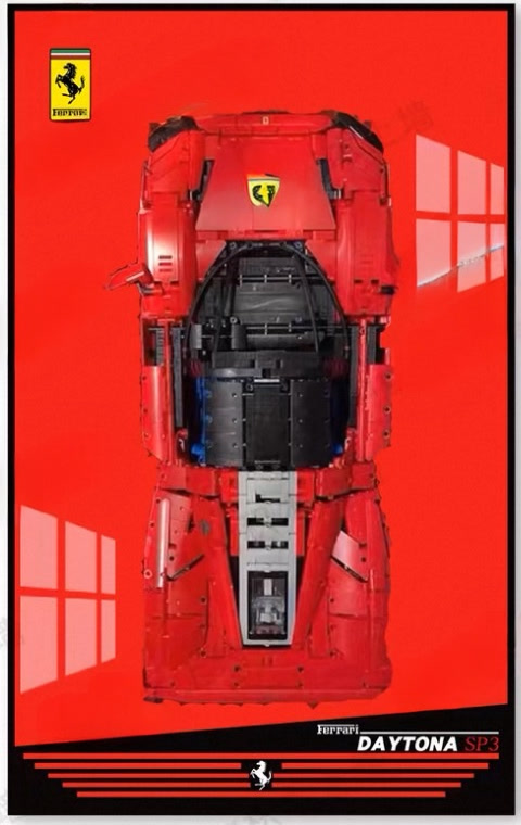 Display frame สำหรับ LEGO Technic เลโก้ 42143 Ferrari Daytona SP3