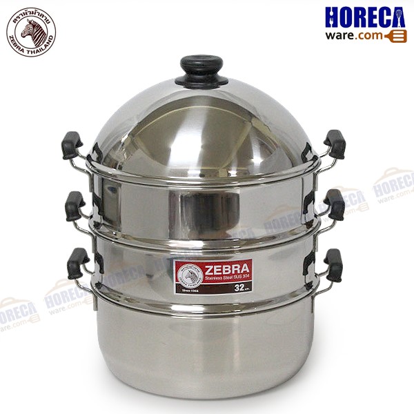 4-piece steamer set, Friendly, 32 cm, Zebra head