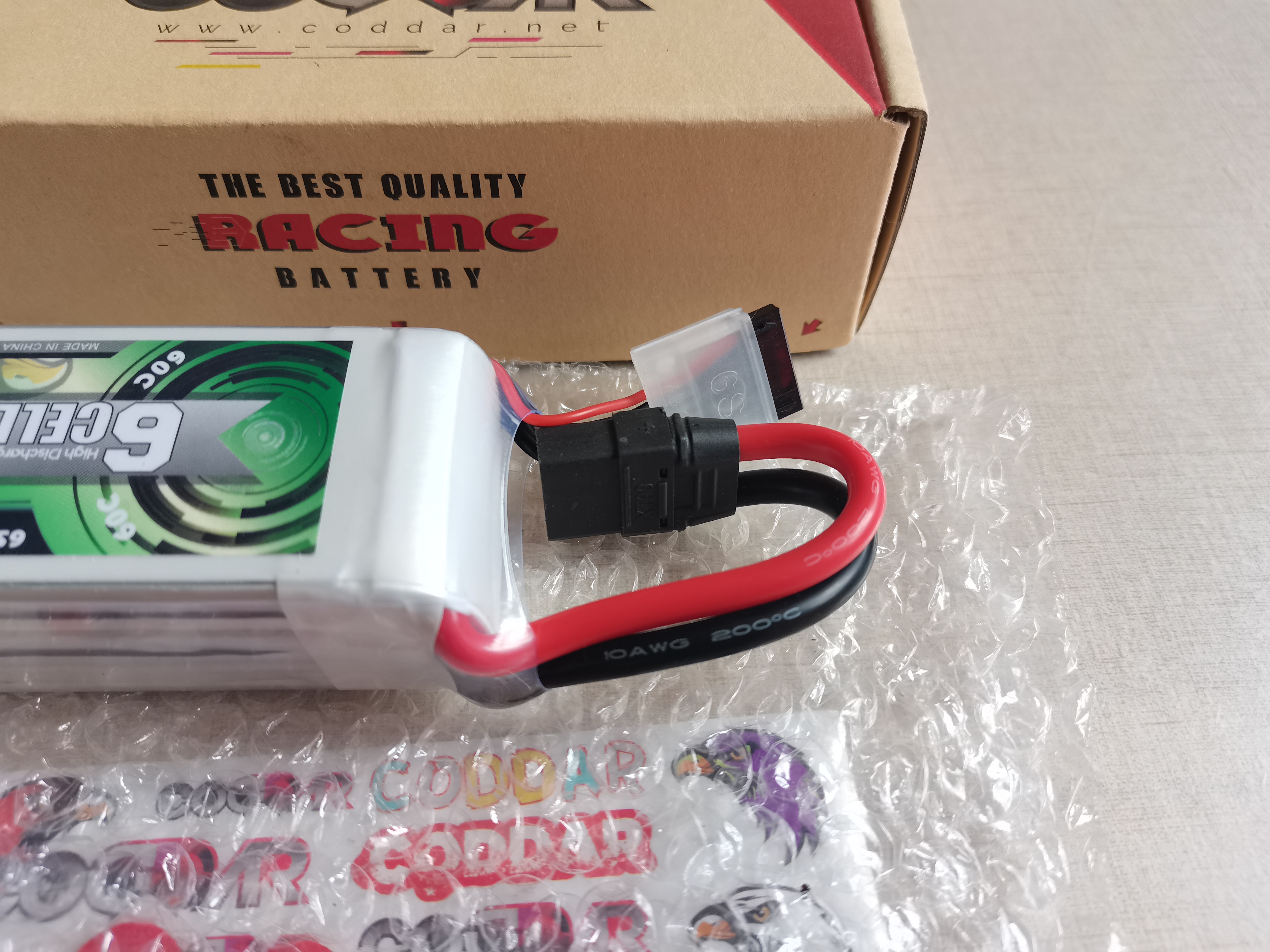 Coddar 2200Mah 6S 22.2V 60c Lipo-Batteri แบตเตอรี่ลิโพ สำหรับเครื่องบินบังคับ รถบังคับ เรือบังคับวิทยุ