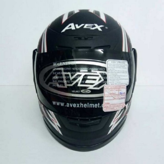 AVEX หมวกกันน็อคเต็มใบ ราคาถูก รุ่นXR-Z14 สีดำด้าน แว่นดำ