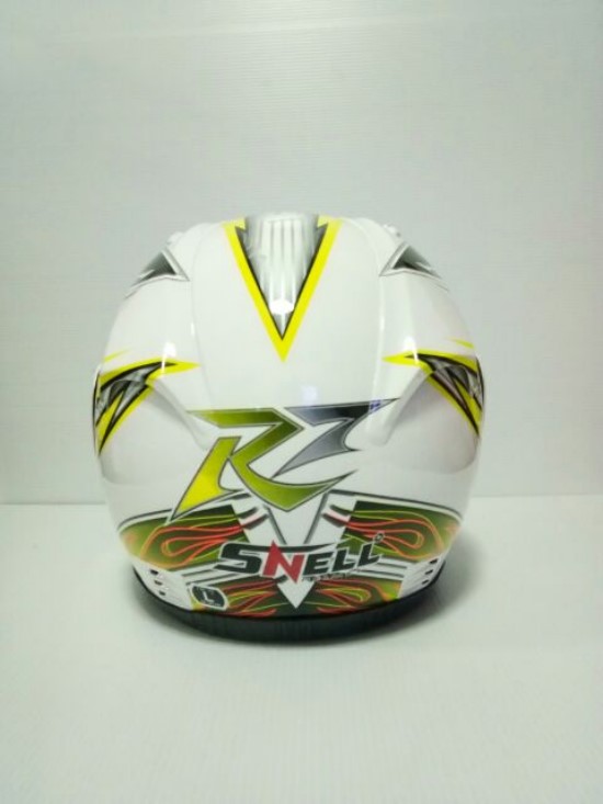 🔥หมวกกันน็อค SNALL RYUKI ลายเหลืองขาวเงา