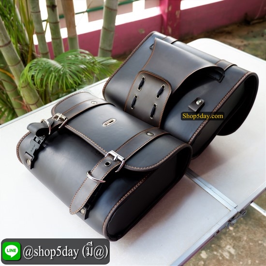 🔥 กระเป๋ารถมอเตอร์ไซค์ วินเทจ-คลาสสิค ✌️ มีสีดำ และ น้ำตาลไหม้