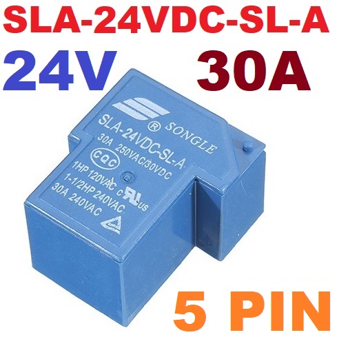 Relay 24V 30A SLA-24VDC-SL-A-(5 PIN) coil 24V Power Relay รีเลย์ 5 ขา