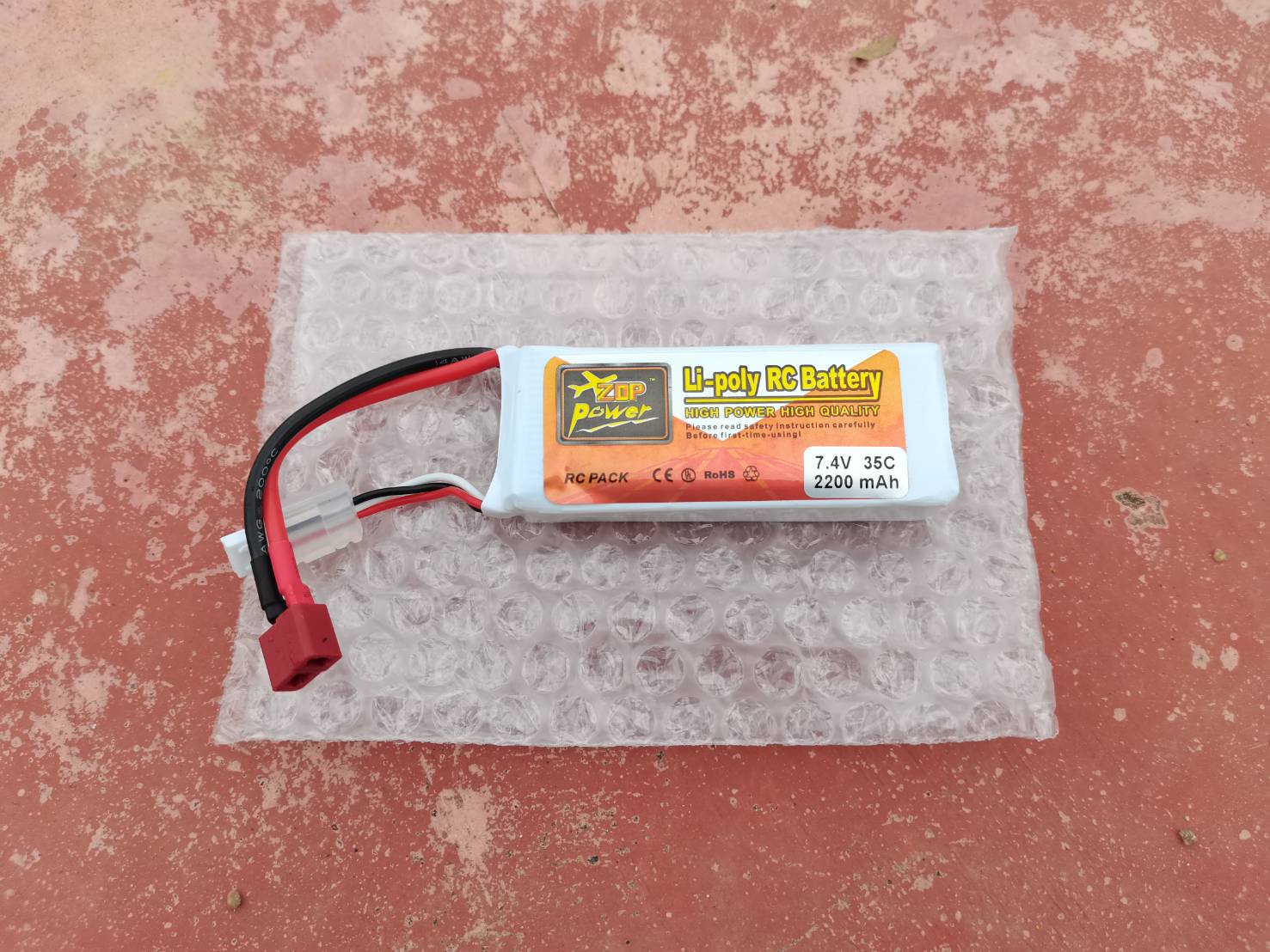แบตเตอรี่เครื่องบินบังคับวิทยุ แบะรถบังคับ ZOP Power 7.4V 2200mAh 35C 2S Lipo Battery T Plug for 10428 10428A/B/C