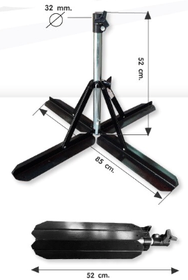 Leo ขาตั้งร่ม ฐานตั้งป้าย ฐานตั้งธง ทรงคล้ายตีนเป็ด (พับเก็บได้) เหมาะสำหรับการเคลื่อนย้าย