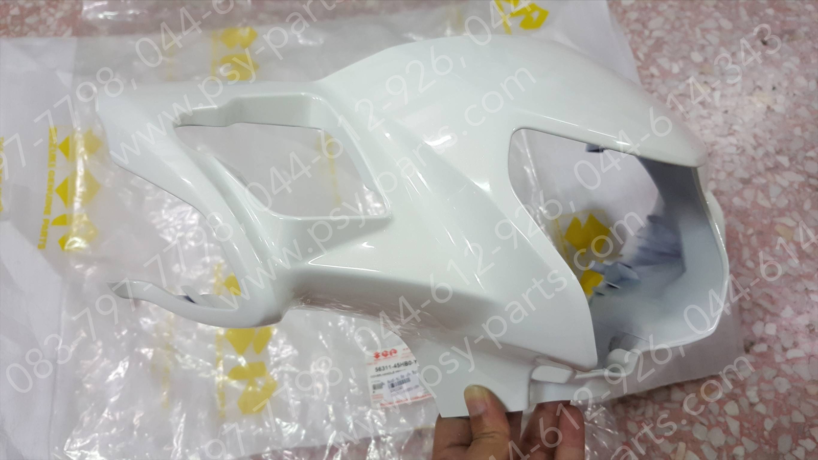 เสื้อไฟหน้าตัวหน้า SMASH แจ่มแจ๋วประหยัด 113 (ดิสก์เบรค) แท้ๆ สีขาว 56311-45HB0-YPA