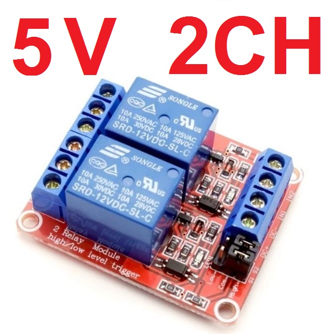 Relay 5V 2Channel Relay Module Board Shield for Arduino with Optocoupler Support High and Low Level Trigger รีเลย์