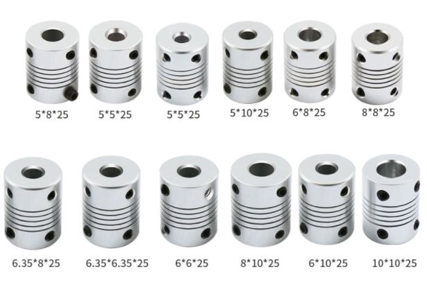 ข้อต่อเพลา 6*8 mm D19 L25 Aluminum Flexible Stepper Motor Coupling Motor Coupling Shaft Coupler คัปปลิ้ง ยึดเพลา 6x8
