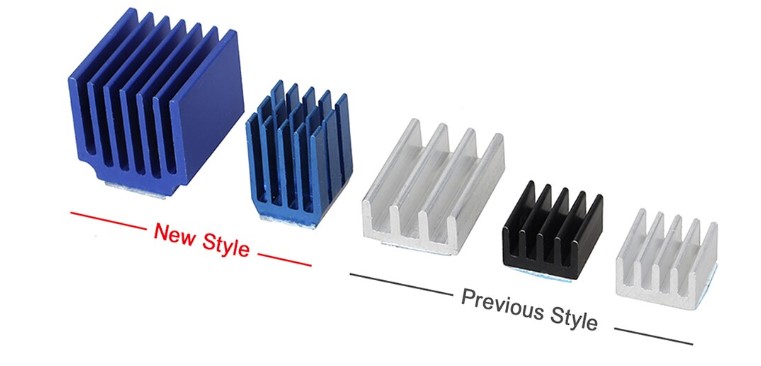 แผ่นระบายความร้อน TMC2208 LV8729 super large blue heat sink stepper motor drive heat sink