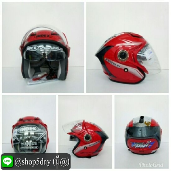 🔥หมวกกันน็อค Index รุ่น Titan7 สีแดง