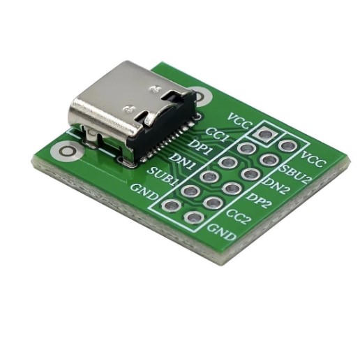 USB TYPE-C DIP PCB Connector Test Plate Solder Female Dip Pin Header Adapter