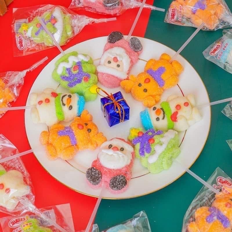 มาร์ชเมลโล่คริสต์มาสแบบเสียบไม้
