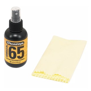 น้ำยาเช็ดกีต้าร์หัวสเปรย์ Dunlop Formula 65 Polish and Cleaner ขนาด 118 ml.ใช้ขัดทำความสะอาดกีต้าร์ และ เบส แถม ผ้าเช็ด