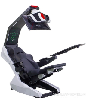 เก้าอี้เล่นเกม R1Pro Galaxy Battleship Zero Gravity พร้อมห้องนักบินปรับระยะการมองได้ เก้าอี้เล่นเกมแคปซูลอวกาศ