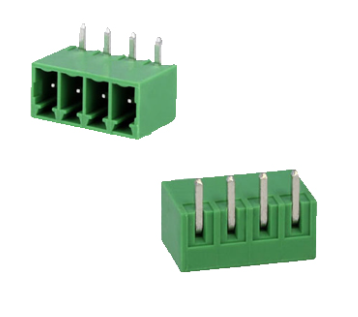 15EDG 3.5-4P Plug-in Terminal Block 4 pin Sealed curved pin socket Male 300V 8A Pitch 3.5mm Wire Range 26-16AWG ตัวผู้ ขางอ