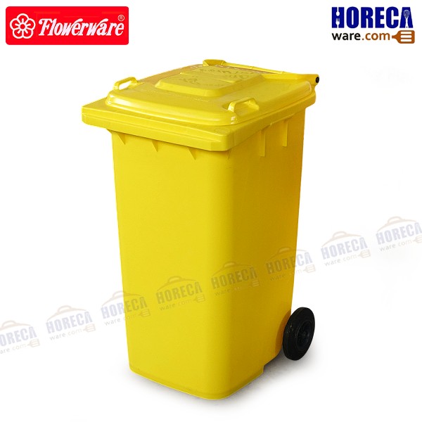 ถังขยะ OTTO 240L ฝาช่อง 58x65x99x106 เหลือง ฟลาวเวอร์แวร์