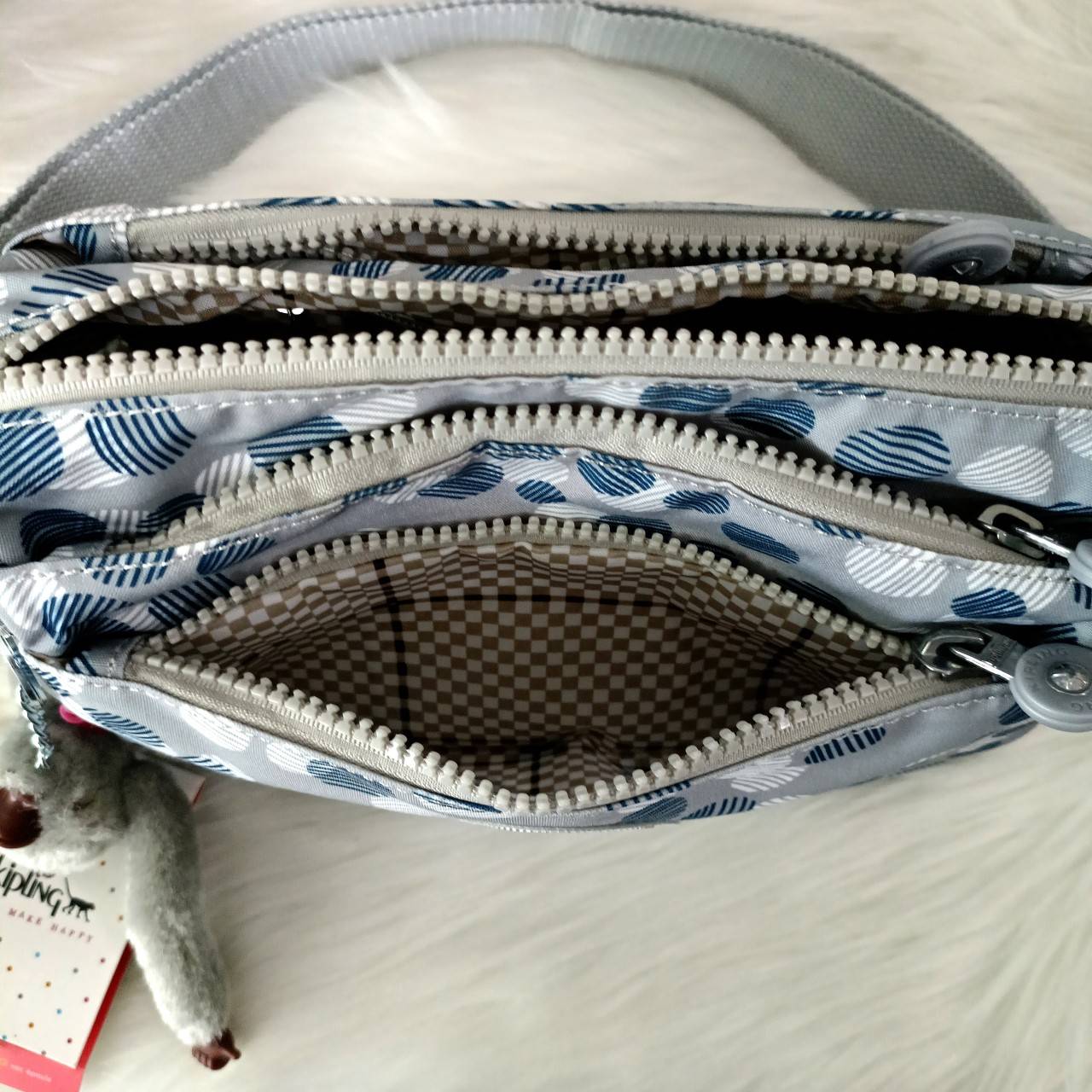 กระเป๋าสะพายkipling ผ้าไนล่อน คิปลิ้ง กระเป๋าคิปริ้ง outlet แท้