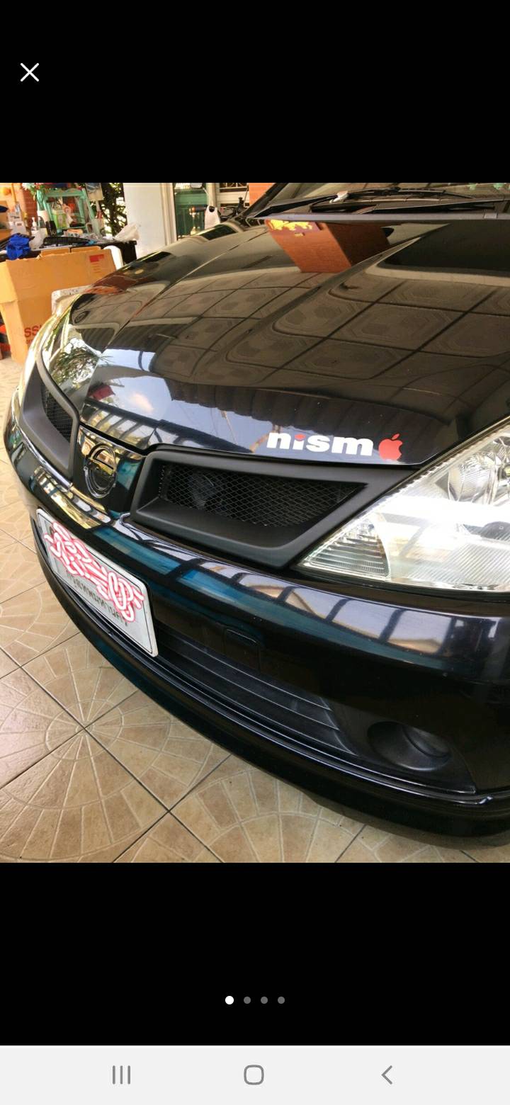 กระจังหน้าNissanTiida ปี2006-2009 สีดำด้าน