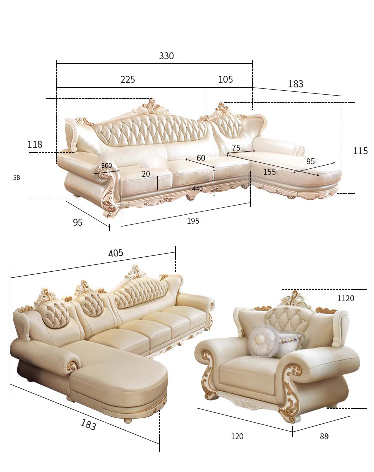 โซฟาหลุยส์ โซฟาหรู เฟอร์นิเจอร์หลุยส์ รุ่น Anisa