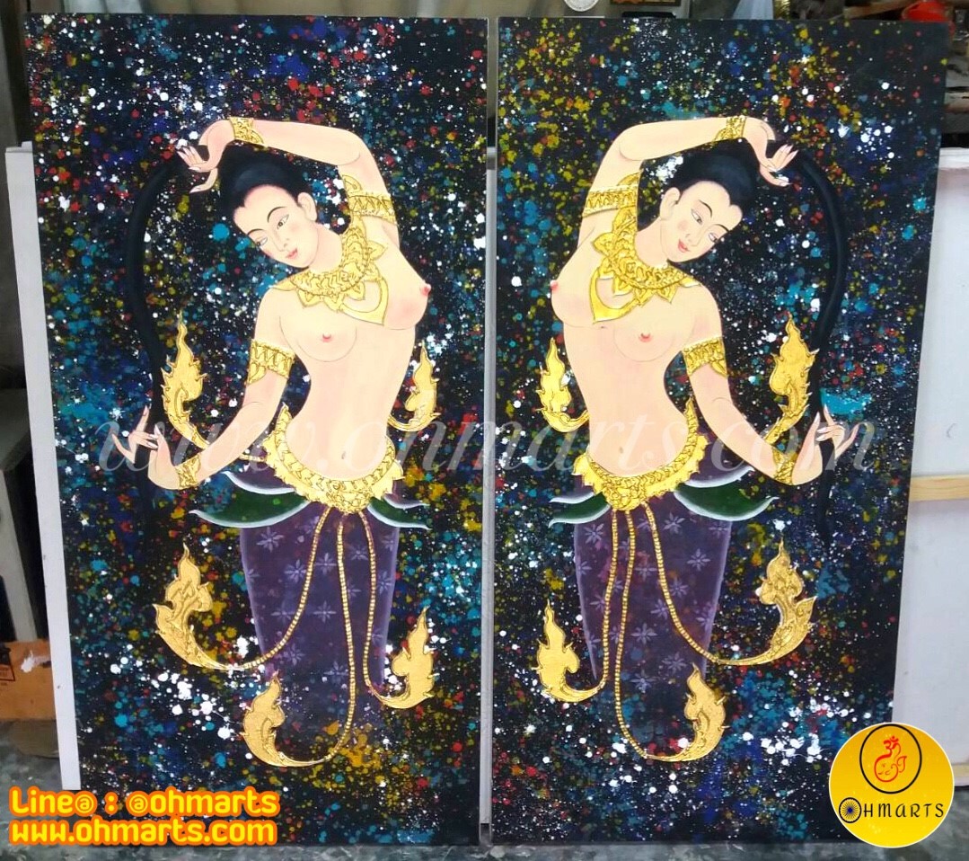ภาพวาดเอกลักษณ์ไทย B0018