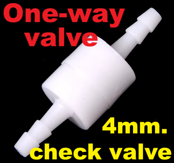 One-way valve 4mm. check valve water stop anti-backflow valve เช็ควาล์ว