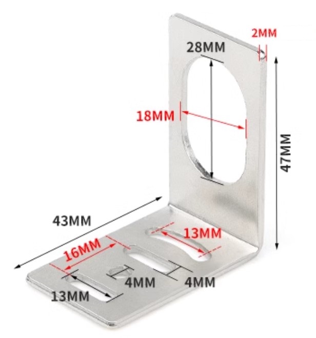 Proximity sensor bracket M18 L-type Mounting L Bracket Support ขายึดเซนเซอร์ ที่ยึดเซนเซอร์ แบบงอ 90องศา