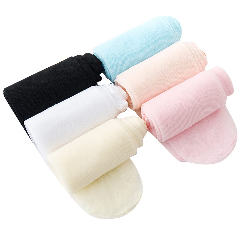 ถุงน่องเด็ก สีขาว แบบโปร่ง ลาย ผีเสื้อน่ารัก