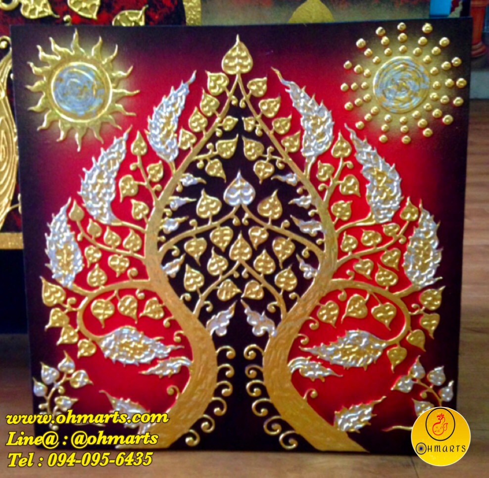 ภาพวาดต้นโพธิ์ A0145
