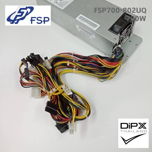 Power Server 2U FSP 700W (FSP700-802UQ) 24pin, 2(4pin), 2(8pin), (6pin+2pin), 3molex, 4sata (Referbish)