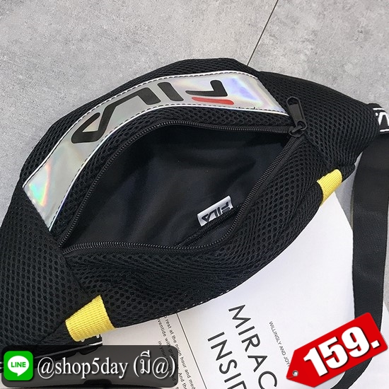 🤩 Hot สุดๆ Fila กระเป๋าคาดอก-เอว มีแถบเงาว๊าบ 🤩