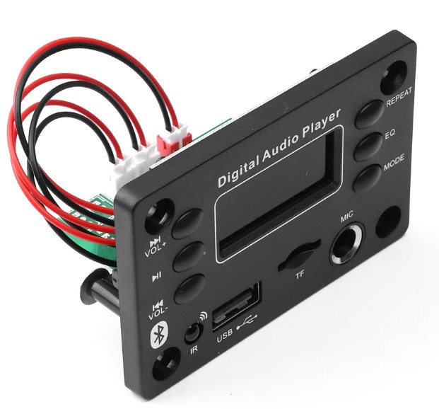 Bluetooth Audio Decoder Board มีวงจรขยายเสียงในตัว DC 12V USB Audio Module FM Radio MP3 Lossless Audio WAV Decoding Board Module