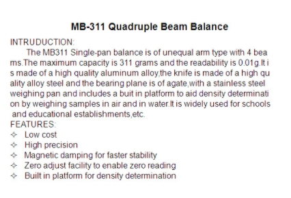 เครื่องชั่งแมคคานิกส์รุ่นMB311 ราคาส่ง