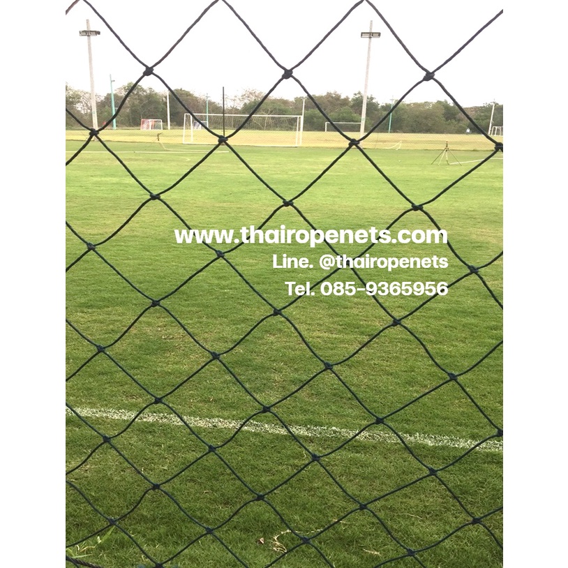 ตาข่ายกันลูกบอลกระเด็นออกนอกสนาม Sport net ความสูง 1.5 เมตร 2 มิล ช่องตา 5x5 นิ้ว สีดำ กดเลือกความยาวตามต้องการได้เลยค่ะ