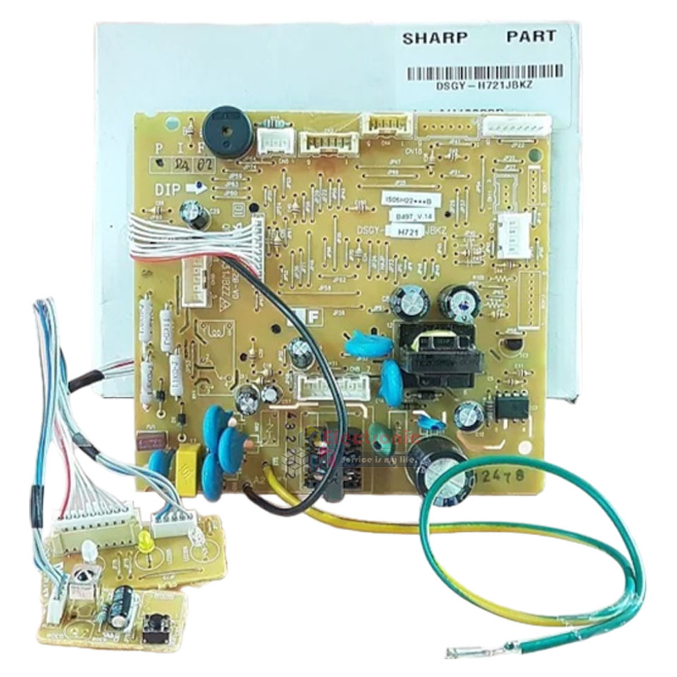 แผงบอร์ดควบคุมแอร์คอยเย็นSHARP-ชาร์ป ใช้ได้กับรุ่นที่ระบไว้-อะไหล่ใหม่แท้บริษัท