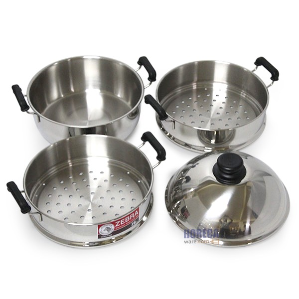 4-piece steamer set, Friendly, 28 cm, Zebra head