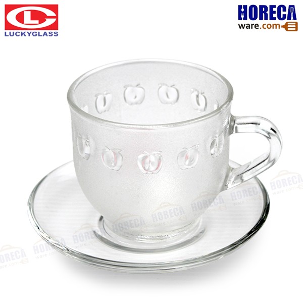 Lucky Small Apple Rim Glass Coffee Mug