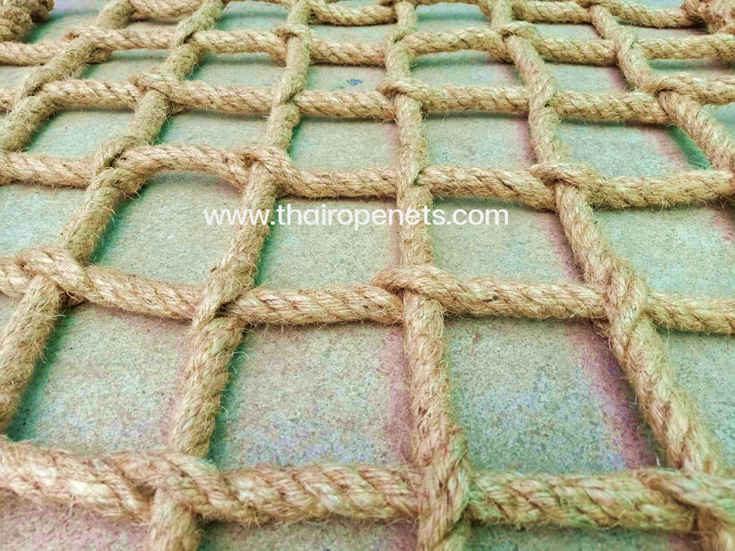 ตาข่ายตกแต่ง จากเชือกมะนิลาถัก งานLoft งานบาหลี เชือกถักจากเส้นใยธรรมชาติ 100%