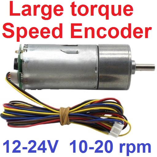 มอเตอร์เกียร์ DC 12V 24V แกน 6mm. 555 Straight Geared Motor Speed Encoder Tachometer Plate High Speed Large torque Motor Electric Power Tool 6mm Shaft มอเตอร์ทดรอบ วัดความเร็วรอบได้