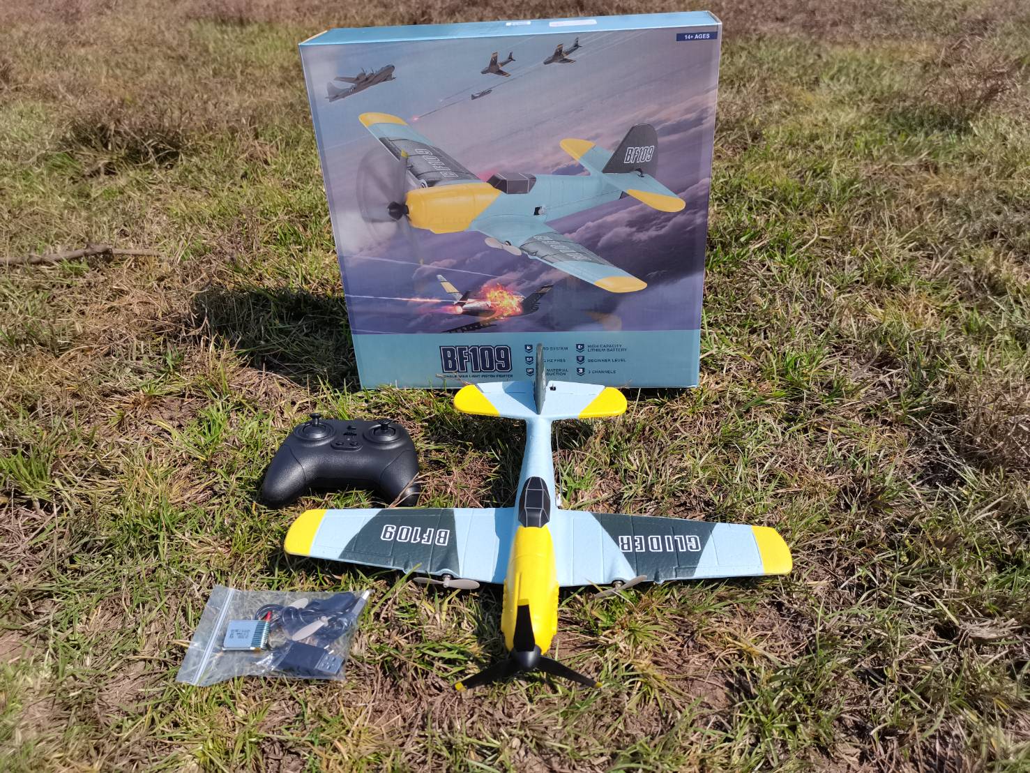 เครื่องบินบังคับวิทยุ BF109 N61 2.4GHZ 3CH RC ชุดพร้อมบิน