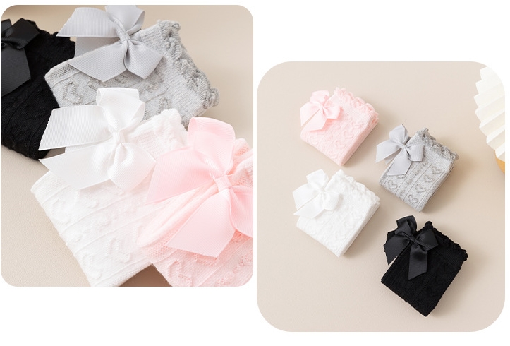 ถุงเท้าสีขาว ยาวเลยเข่า ขนาดฟรีไซส์ ความยาวก่อนยืด 42 ซม. ไม่จำกัดขนาดเท้า