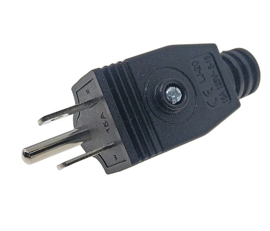 หัวปลั๊ก US American 3 Pin Nema 5-15P AC Power Plug Adapter Rewireable Extension Cord Connector