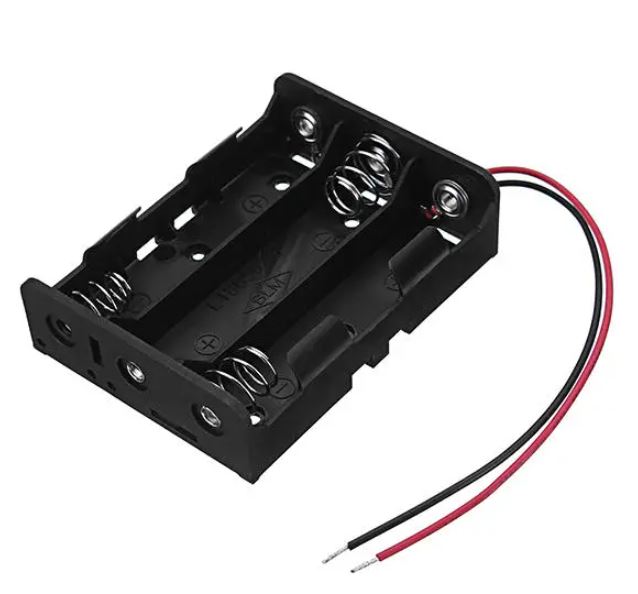 รางถ่านขนาด 18650 แบบ 3 ก้อน 11.1V พร้อมสายไฟ 3 Slots Battery Box Rechargeable Battery Holder