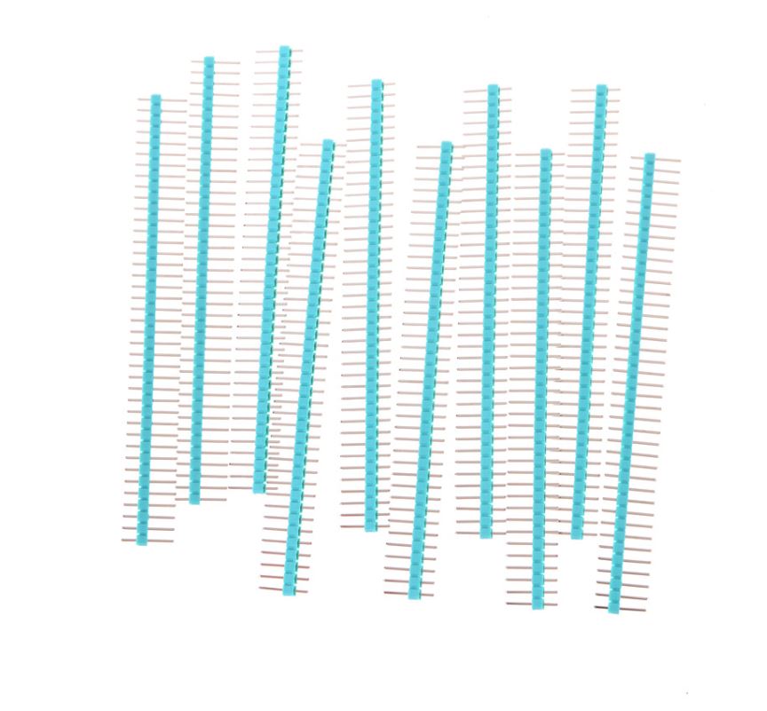 ก้างปลา สีเขียว 40 Pin 2.54 mm. 1x40 Single Row Male Breakable Pin Header Connector Strip For Arduino
